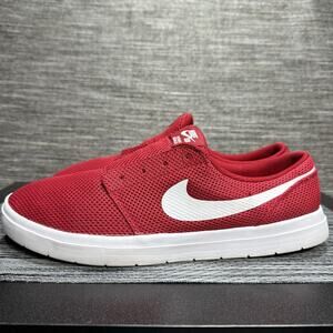 Nike SB Portmore 2 Shoes Ultralight Low Trainers University Red White Men's 10.5